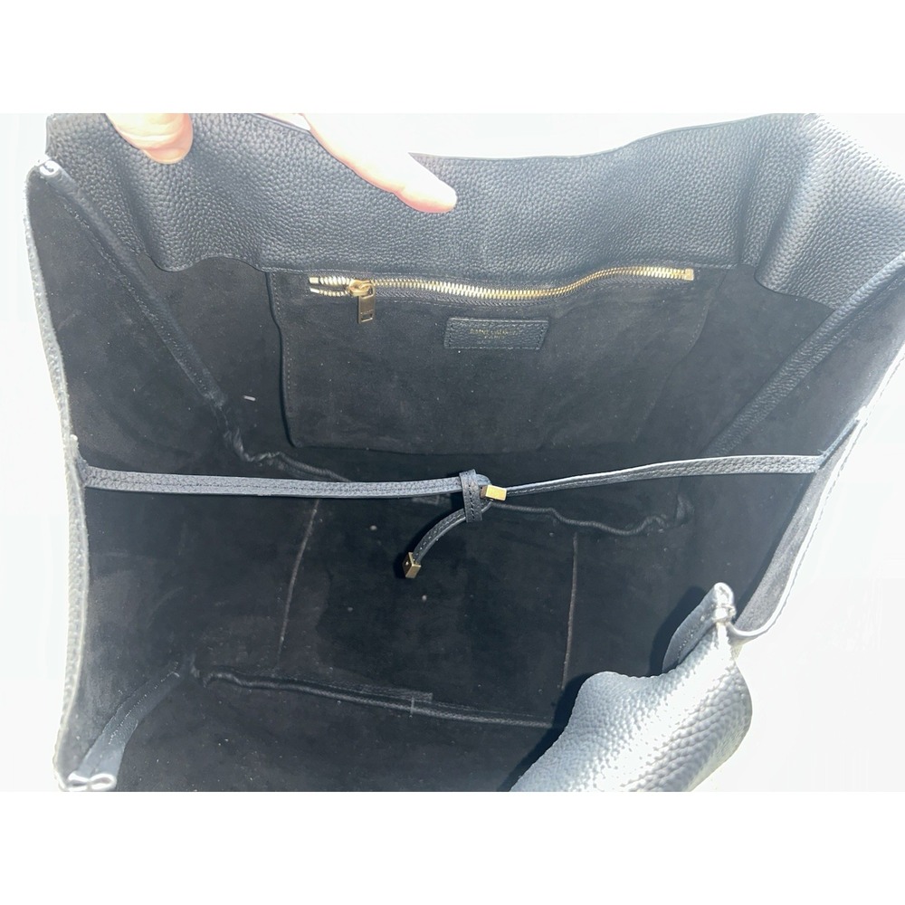 Saint Laurent le 5 A7 Bea Tote Deerskin Leather Shoulder Bag Women Black - Picture 9 of 9